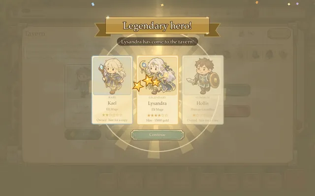 A legendary hero arrives at the tavern